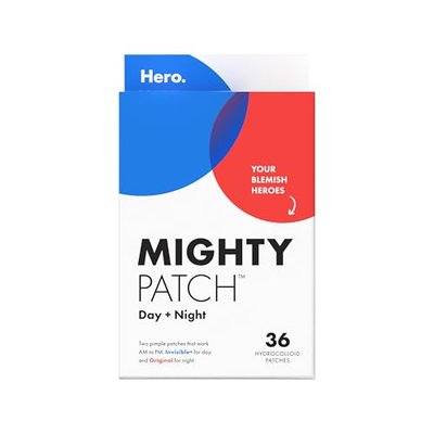 Mighty Patch Hero Cosmetics Day and Night Acne Pimple Patches, 36 Ct