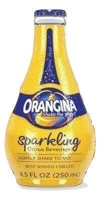 Orangina Sparkling Fruit Drink Made with Real Orange Pulp (8.5oz Glass Bottles (Pack of 12))