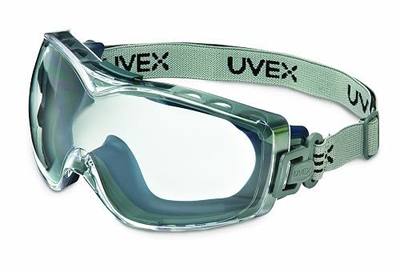 Uvex Stealth OTG Safety Goggles with Clear HydroShield Anti-Fog Lens & Fabric Headband (S3970HSF)