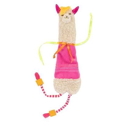 SmartyKat Leggy Llama Catnip Crinkly Plush Kicker Cat Toy, Soft Floppy Body for Wrestling & Bunny Kicks for Cats & Kittens