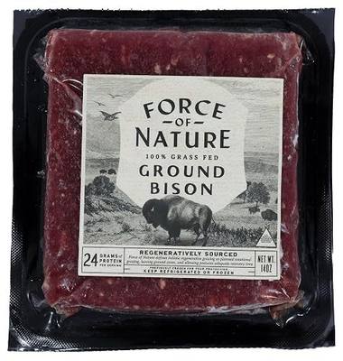 Force of Nature Meats Regenerative Ground Bison, 14 OZ
