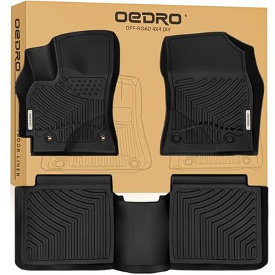 OEDRO Floor Mats Fit for 2020-2025 2026 Toyota Corolla Sedan Gas/Hybrid (Not for Hatchback & Cross), All Weather TPE Car Floor Liners Tailored Fit for Corolla Sedan Accessories, 1st and 2nd Row