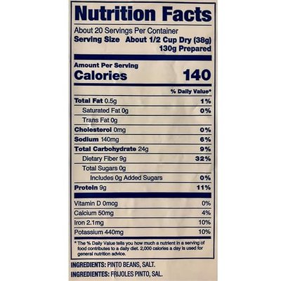 Santiago Low Sodium Dehydrated Vegetarian Refried Beans with Whole Beans, 1.64 Pound Bag