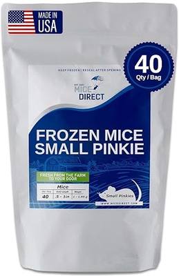 MiceDirect Frozen Mice Small Pinkie Feeders Snake Food for Corns Ball Pythons Lizards (.5-1 in) (40 Count)