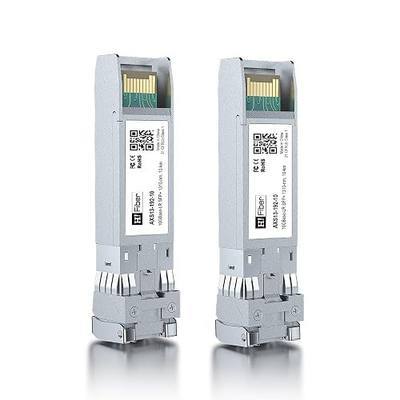H!Fiber 10G Single Mode SFP+ LC Module, 10GBase-LR Fiber Transceiver for Cisco SFP-10G-LR, Meraki MA-SFP-10GB-LR, Ubiquiti UniFi UF-SM-10G, Mikrotik, Netgear, D-Link (SMF,1310nm,10km,DDM) 2 Pack