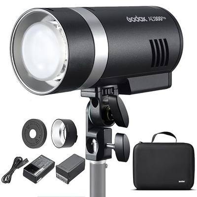 Godox AD300 Pro AD300Pro Outdoor Flash Strobe, Portable 300Ws 2.4G TTL 1/8000 HSS Monolight, 0.01-1.5s Recycle, 320 Full Power Flashes, 12W Modeling Lamp, GODOX AD 300 Pro with Rechargeable Battery