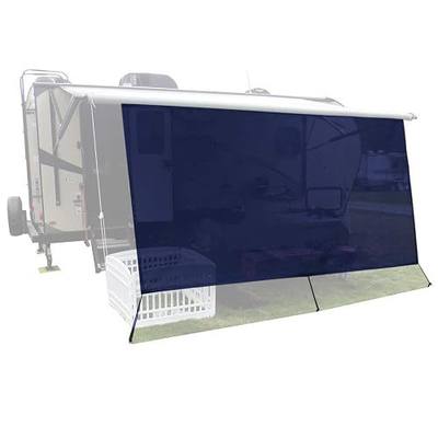 RV Awning Sun Shade Screen Camper Travel Trailer Sunshade 7'X16'3'' | Navy Blue, Fit for 17' Awning, Front, Mesh, Motorhome Sunscreen, UV Blocker Completed Kits, Easy install, 3 Year Warranty