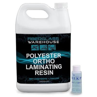 Fiberglass Warehouse Polyester Laminating Resin, Marine Grade, 1 Gallon | Catalyst Included, Boat Repair, Decks, RV & Auto