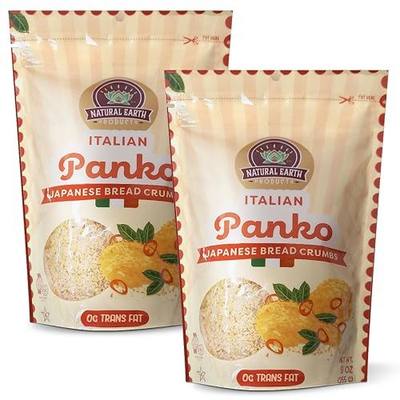 Panko Bread Crumbs - Italian Flavored Japanese Bread Crumbs - Perfect for Cooking - Kosher Certified - 9 Oz (2-Pack, Total of 18 Oz)
