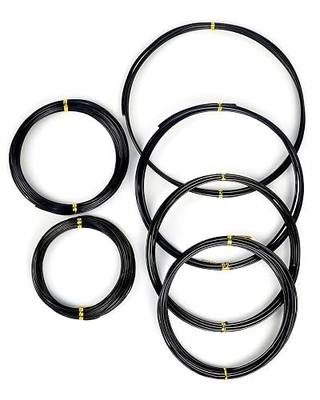6Pcs Bonsai Wire, 6 Sizes of 1mm, 1.5mm, 2mm, 2.5mm, 3mm, 4mm Black Aluminum Wire, Total 152 Feet Bonsai Tool Kitfor Bonzai Trees Indoor