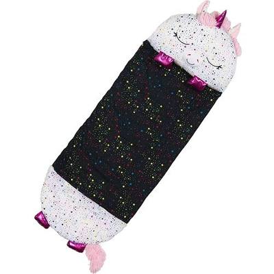 Happy Nappers Pillow & Sleepy Sack- Comfy, Cozy, Compact, Super Soft, Warm, All Season, Sleeping Bag with Pillow- Large 66” x 30”, Shimmer Unicorn | Ultra Soft Plush Sleepy Sack for Kids; Machine Washable All Season Play Pillow with Easy Pull and Zip for Travel or Nap Time
