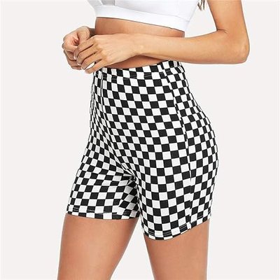 Womens High Waisted Leopard Yoga Shorts, Summer Soft Stretch Workout Athletic Running Shorts Bike Short Gym Leggings