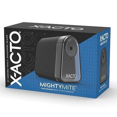 X-ACTO Pencil Sharpener, Mighty Mite Electric Sharpener, With Pencil Saver®, SafeStart® Motor, Black - Classroom, School, Teacher Supplies