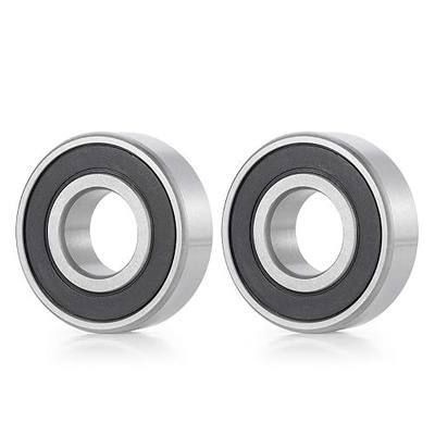 R16-2RS Bearing 1x2x0.5 in, Rubber Sealed Steel, C3, 2-Pack