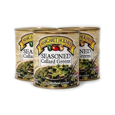 Margaret Holmes Seasoned Collard Greens Bundle, 27 Oz Cans, Pack of 3