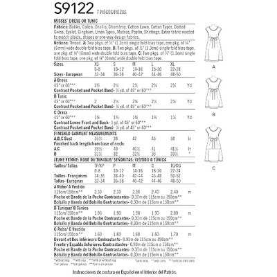 Simplicity Pattern XS-S-M-L-X