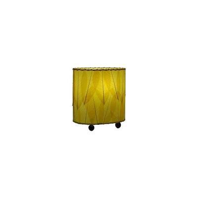 Eangee Home Design Mini Guyabano Table Lamp Yellow Shade Made of Real Guyabano Leaves 9 Inches Length x 5 Inches Width x 9 Inches Height (531 y)