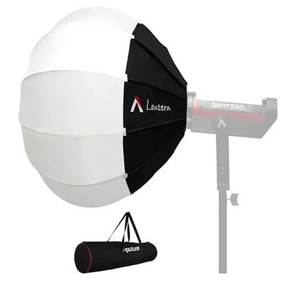 Aputure Lantern Softbox Soft Light Modifier,26inch, Quick-Setup Quick-Folding Aputure Space Light Upgraded for 300D Mark II 120D 120T 120D Mark II 300X and Other Bowens Mount Light | 270 Degree Beam, Quick-Setup Frame, 1-Stop Diffusion, Removable 4-Section Skirt, Carrying Bag