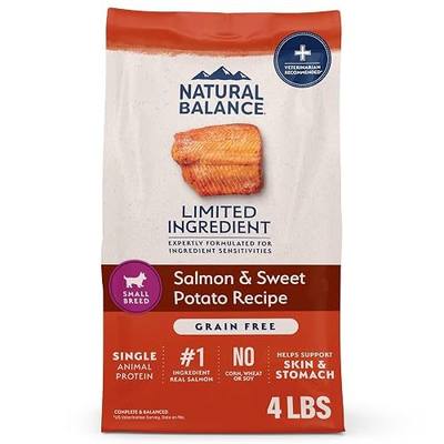 Natural Balance Limited Ingredient Adult Dry Dog Food - Balanced Nutrition for Small Breeds - Grain-Free, Soy-Free Recipe - Limited Ingredient Formula - 4 lb - Reserve Sweet Potato & Bison Recipe