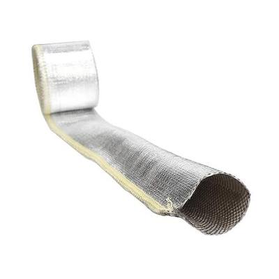 AC PERFORMANCE 1" Aluminum Fiberglass Heat Shield Sleeve 3FT | Insulated protection for braided hoses, fuel lines, cables, wiring