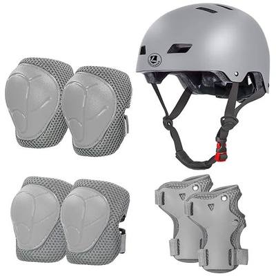 Kids Bike Helmet and Pads Set for Ages 2-14, Adjustable Toddler to Youth Helmet with Knee Elbow Wrist Guards, for Skateboard, Scooter, Skating, Balance Bike, Rollerblading with Bag