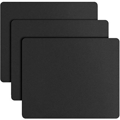 Mouse Pad 9.5×8.0×0.12 inches Premium-Textured Non-Slip Rubber Base Mouse Mat Mousepad for Office & Home, Black (3 Pack)