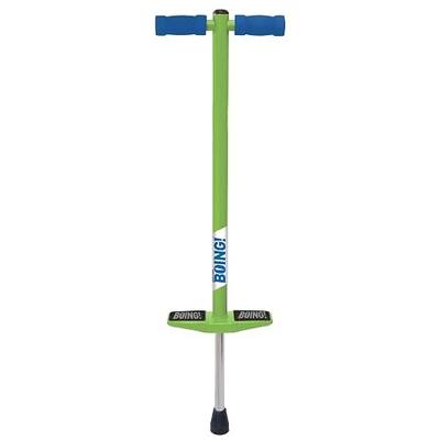 Geospace Jumparoo BOING! JR. Steel POGO STICK by Air Kicks, Small for Kids 50 to 90 Lbs - Active Play Outdoor Fun that Promotes Exercise & Balance Skills (Green)