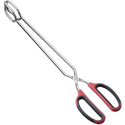 HINMAY Extra Long Scissor Tongs 16" Stainless Steel Barbecue Grilling Tongs