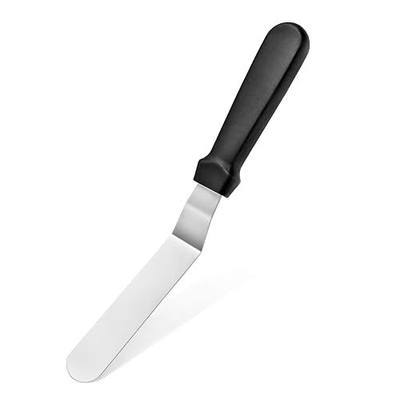 New Star Foodservice Angled Icing Spatula, 6 Inch Blade, 11 Inch Overall, Bakery-Grade Stainless Steel Cake Decorating Spatula for Frosting and Baking