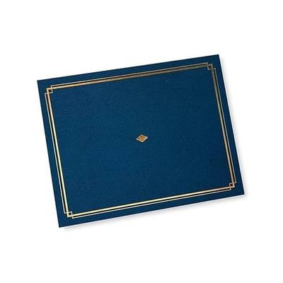 Gartner Studios Navy Blue Gold Foil Certificate Holders, 36 Ct, 8.5" x 11" | 36 Count, Gold foil accents, Holds 8.5" x 11" sized documents, Built-in corner slots, Heavyweight cardstock construction