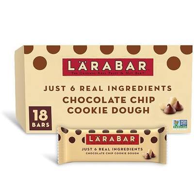 Larabar Chocolate Chip Cookie Dough Fruit and Nut Bars, Gluten Free and Vegan, 18 Ct, 28.8 oz