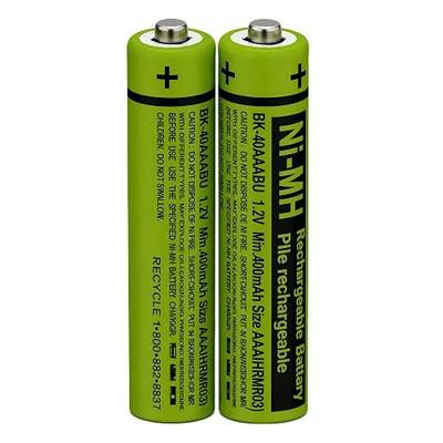 2 BK-40AAABU 1.2V 400mAh Battery Packs for Panasonic BK40AAABU Highpower Corun Cordless Phone
