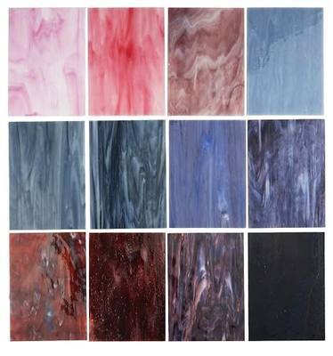 Lanyani(10 Sheets)Variety Stained Glass Sheets 4 x 6 inch Opal Art Glass Pack Tiffany Glass, Mixed Textures