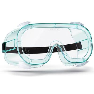 NoCry Vented Safety Goggles Over Glasses — Anti-Fog Eye Protection, Z87.1 | Vented Clear Safety Goggles, Anti-Fog, Scratch Resistant, Adjustable Strap, Fits Over Eyeglasses, Lab & Work Eye Protection