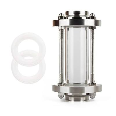 Beduan in-Line Sight Glass with Tri Clamp End, Sanitary Flow Sight Glass Stainless Steel 1.5 Inch Tri Clamp Type (Flow Pipe OD 19mm)