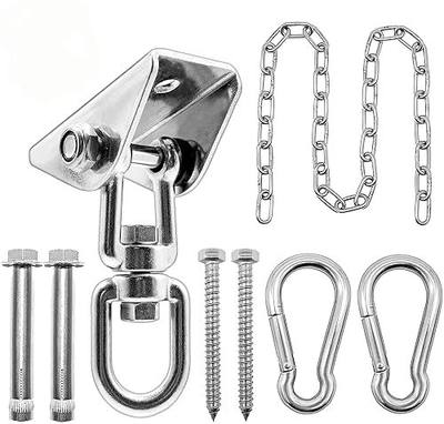 Hammock Hanging Kit with Swing Chain 39inch, 1000lbs Capacity Hanging Hooks Heavy Duty 360° Swivel for Yoga, Chair, Tree, Indoor & Outdoor Gym