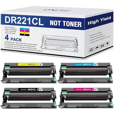 ONLYU Compatible DR221 Drum Unit (NOT Toner) Replacement for Brother DR221CL DR-221CL DR221 DR 221 CL for Brother MFC-9130CW MFC-9330CW HL-3170CDW HL-3180CDW HL-3140CW MFC-9340CDW Printer (4 Pack)