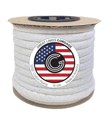 3/8" (12/32") Cotton Piping Filler Cord, Size 4 (15 yds)