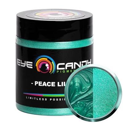 Eye Candy Pigments Premium Green Mica Powder - Peace Lilly (25gr) - for Epoxy, Resin, Soap, Paint, Woodworking, Acrylic Pouring, Bath Bombs, Fishing Lures - DIY Arts and Crafts Additive