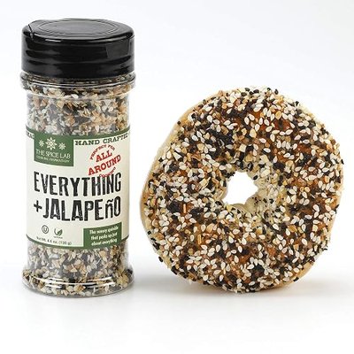 The Spice Lab Everything Bagel Seasoning Blend w/Jalapeno - 4.6 oz. Shaker - Premium Gourmet PALEO and KETO Approved Spice - The Perfect Spicy Everything Seasoning - 7120