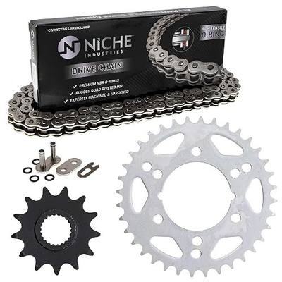 NICHE Drive Sprocket Chain Combo for Polaris Scrambler 500 Trail Blazer 400 Front 13 Rear 36 Tooth 520V O-Ring 76 Links