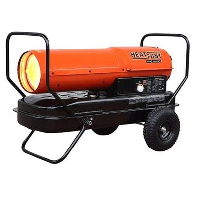HF215K 215,000 BTU Portable Home, Jobsite, Construction Site Forced Air Kerosene/Diesel Salamander Torpedo Space Heater with Thermostat Temperature Control