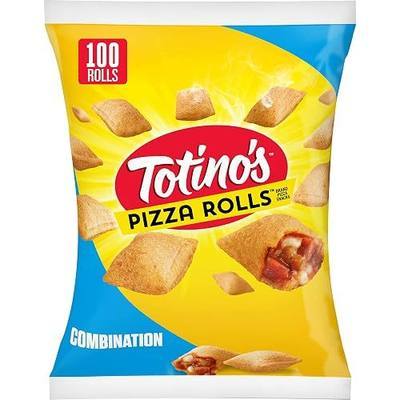 Totino's Pizza Rolls, Combination Flavored, Frozen Snacks, 100 Rolls, 48.8 oz