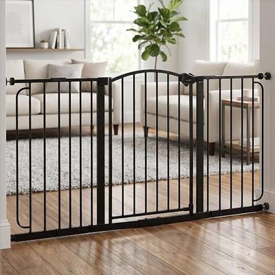 Regalo Safety 30.5"-58" Extra Wide Baby Gate, Bottom of Stairs & Doorways | Pressure Mounted with Door, For Babies, Toddlers & Pets, Bronze, Tested & Trusted for 30 Years