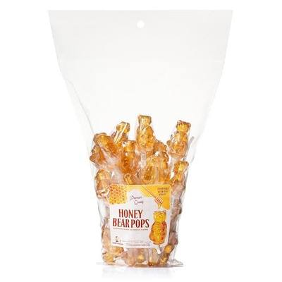Honey Bear Pops Lollipop Suckers: Individually Wrapped Baby Bear Candy on a Stick by Espeez - Honey Bears (24 Count)