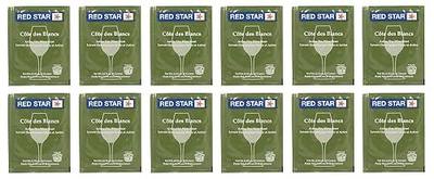 Red Star Cote des Blancs Wine Yeast - Pack of 12 - With North Mountain Supply Freshness Guarantee