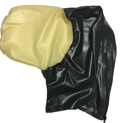 Latex Hood with Sealed Breathing Bag for Experience Suffocation Rubber Mask Cosplay