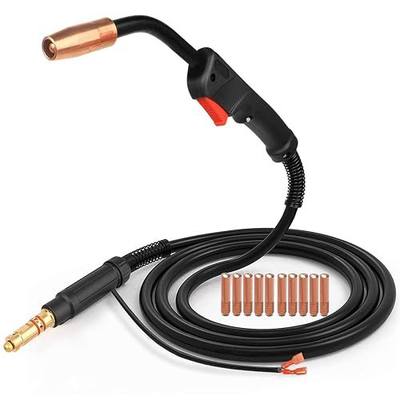 Zinger MIG Welding Gun Torch 100Amp 10' Replacement for Lincoln Magnum 100L K530-5 with 10PCS Mig Welding Contact Tips | Zinger 100A 10FT Lincoln Welder Replacement for Lincoln Magnum 100L K530-5,with 10PCS Mig Welding Contact Tips