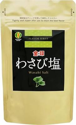 Kinijrushi Japanese Genuine WASABI SALT (3.5oz) - Gluten Free, Vegan, Wasabia Japonica, Genuine Wasabi Japanse Salt, Real Wasabi, Popcorn Seasoning, Margarita Salt, Umami Seasoning, Seasoned Salt, Snacks, Tempura