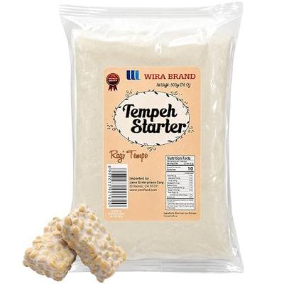 Wira Tempeh Starter with Rhizopus Spores (Ragi Tempe) 17.50 ounce - High Protein Rhizopus Tempeh (Rhizopus Oligosporus) - DIY Plant Based Meat, Gluten Free, Non-GMO